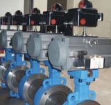 Pneumatic Actuated Double Flanged&Wafer/Lug Butterfly Valve