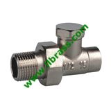 Forged Brass Straight Radiator Valve with Lockshield Nickel Plated