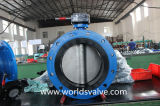 Double Flanged Butterfly Valve with Vulcanized Sealing