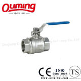2PC Stainless Steel Lockable Ball Valve with Thread End