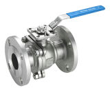 JIS10k 2PC Flanged End Ball Valve with Direct Mounting Pad
