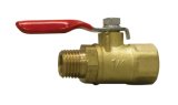 Brass Mini Ball Valve with Lever Handle, 1/4