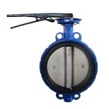 Pn25 Dn250 Ci Body Handle Wafer Butterfly Valve with Pin