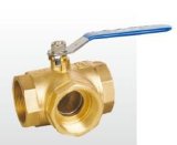(A) Lever Handle Forged Tee Port Brass Ball Valve