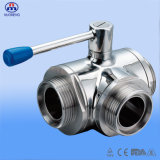 Stainless Steel Maled Threaded 3-Way Ball Valve