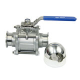 Stainless Steel Non-Retention 3PC Ball Valve Clamp End