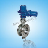 Electric Metal Sealed Flange Butterfly Valve (D943H)