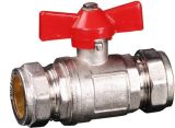 15mm Forged Brass Compression Ball Valve with Aluminium Handle (YED-A1016)