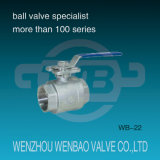 Two Piece Stainless Steel Ball Valve with ISO5211 Mounting Pad