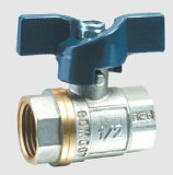 Male/Male Brass Ball Valve with Butterfly Handle