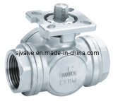 Stainless Steel 3-Way Ball Valve with ISO5211