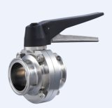 Sanitary Stainless Steel Clamped/Welded/Threaded Butterfly Valve