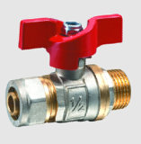 Pn16 Brass Ball Valve with Butterfly Handle