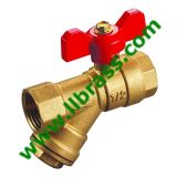 Brass Y-Filter with Aluminum Butterfly Handle