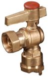 Brass Angle Lockable Ball Valve (YED-A1038)