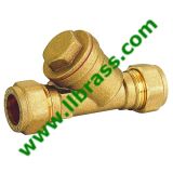 Brass Strainer Valve with Compression Ends