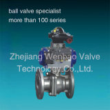 Stainless Steel Two Pieces Flanged Pneumatic Ball Valve 150lb
