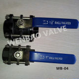 1.25 Inch 3PC Carbon Steel Ball Valve with Hand Lever