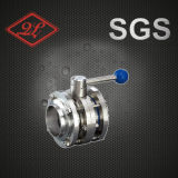 Sanitary Stainless Steel Three-Piece Butterfly Valve