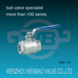 2PC Female Threaded Stainless Steel Manual Ball Valve 1000 Wog