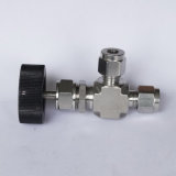 Ss316 90 Degree Doulbe Ferrule Compression Needle Valve