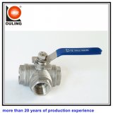 Stainless Steel 3 Way Floating Ball Valve