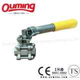 3PC Stainless Steel Threaded Ball Valve with Spring Handle