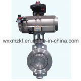 Pneumatic Hard Sealed Stainless Steel Butterfly Valve