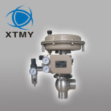 Stainless Steel Sanitary Control Valve with Pressure Gage