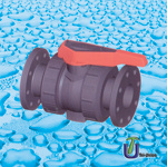 PVC Double Union Ball Valve with Flange
