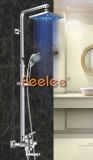 Wall Mounted Rainfall LED Shower Set with 8 Inch Shower Head