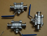 Sanitary 3PC Clamp End Ball Valve with CE, ISO