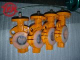 ISO 5521 Operator PFA Lined Butterfly Valve