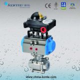 Pneumatic 3PC Thread Ball Valve with Limit Switch Box