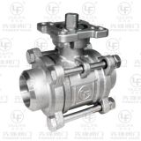 3PC Butt Weld Ball Valve CE Certified with Mounting Pad