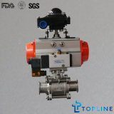 Stainless Steel Sanitary Pneumatic Ball Valve with Solenoid Valve