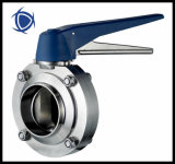 Sanitary Manual Welded Butterfly Valve with Ss Handle (CTV1002)