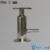 Sanitary Stainless Steel Sample Valve with Tri Clamp Ends