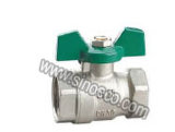 Nickel Plating Female Forged Brass Butterfly Handle Ball Valve