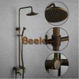 Luxury Antique Brass Color Rainfall Shower Set with 8