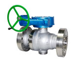 API6d Wcb Trunnion Mounted Flange Ball Valve Worm Gear