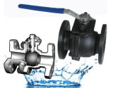 DIN Cast Iron Full Port Type Flanged Ball Valve with CE