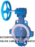 Eccentric Butterfly Valve Lined with Plastic