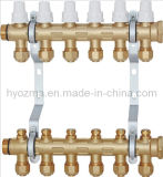 6-Branch Brass Manifold Set for Floor Heating System