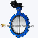 Large Diameter Lt Type Lug Butterfly Valve with Gearbox