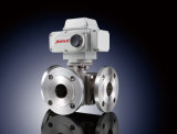 Electric Stainless Steel Flanged Three-way Ball Valve