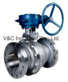 Flange F316 Ball Valve with Worm Gear