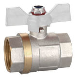 Butterfly Handle Nickel Plated Brass Ball Valve (VG-A16502)