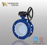 PTFE Coated Double Flange Butterfly Valve