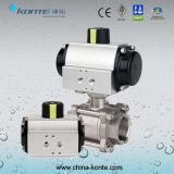Pneumatic 3PC Ball Valve with Thread End